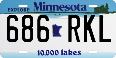 MN license plate 686RKL