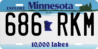 MN license plate 686RKM