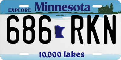 MN license plate 686RKN