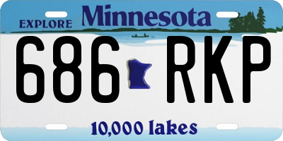 MN license plate 686RKP