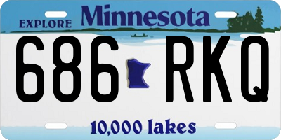 MN license plate 686RKQ