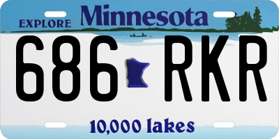 MN license plate 686RKR