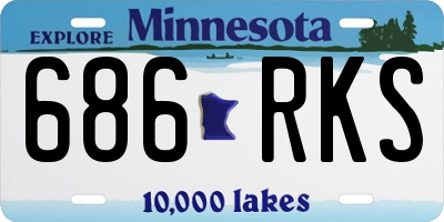 MN license plate 686RKS