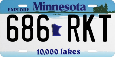 MN license plate 686RKT