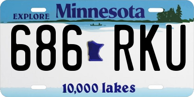 MN license plate 686RKU
