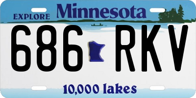 MN license plate 686RKV