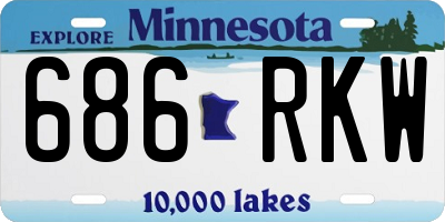MN license plate 686RKW