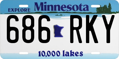 MN license plate 686RKY