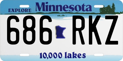 MN license plate 686RKZ
