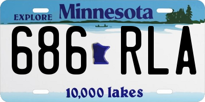 MN license plate 686RLA