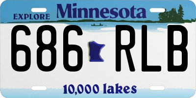 MN license plate 686RLB