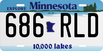 MN license plate 686RLD