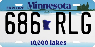 MN license plate 686RLG