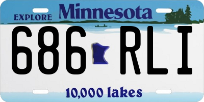 MN license plate 686RLI