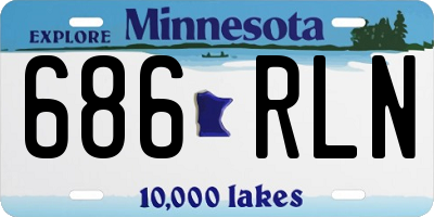 MN license plate 686RLN