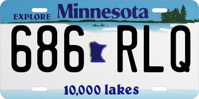 MN license plate 686RLQ