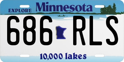 MN license plate 686RLS
