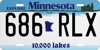 MN license plate 686RLX
