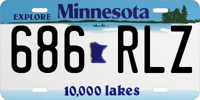 MN license plate 686RLZ
