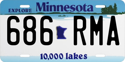 MN license plate 686RMA