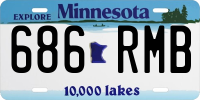 MN license plate 686RMB