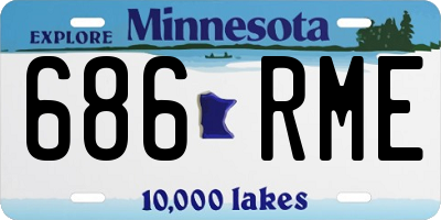 MN license plate 686RME