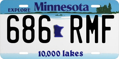 MN license plate 686RMF