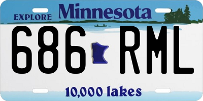 MN license plate 686RML