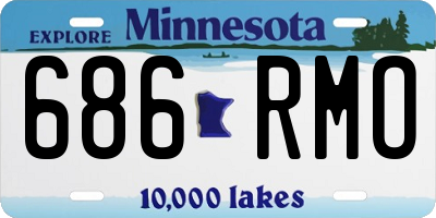 MN license plate 686RMO