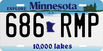 MN license plate 686RMP