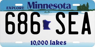 MN license plate 686SEA