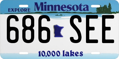MN license plate 686SEE