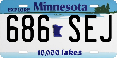 MN license plate 686SEJ