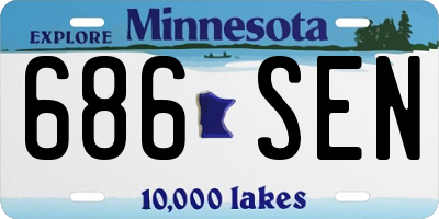 MN license plate 686SEN