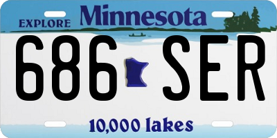MN license plate 686SER