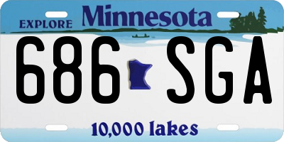 MN license plate 686SGA
