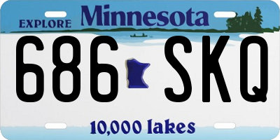 MN license plate 686SKQ
