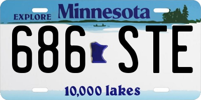 MN license plate 686STE
