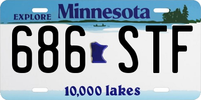 MN license plate 686STF