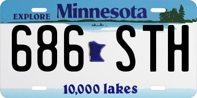 MN license plate 686STH