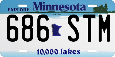 MN license plate 686STM