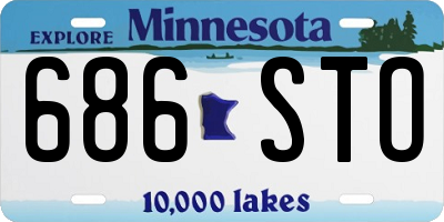 MN license plate 686STO