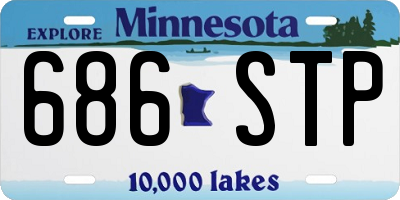MN license plate 686STP