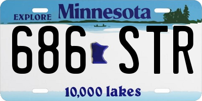 MN license plate 686STR