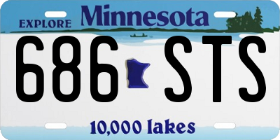 MN license plate 686STS