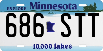 MN license plate 686STT