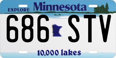 MN license plate 686STV