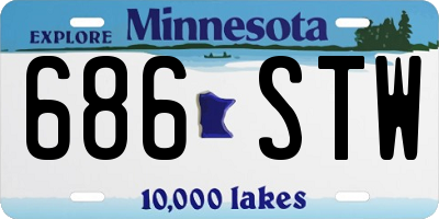 MN license plate 686STW