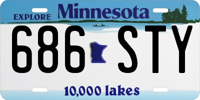 MN license plate 686STY