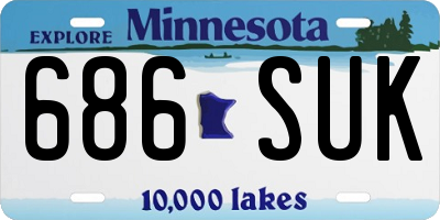 MN license plate 686SUK